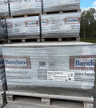Betongblock, 2 st. pall, 1050x350x150mm Grå