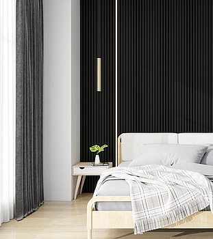 Akustikpaneler, svart ek, 70 stycken, 100 m²