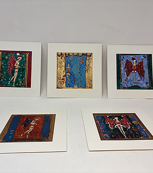 5 st. Tavlor av Daniella Lundelius