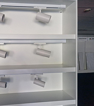 40 st Spotlights med 30m skena, 20W, vit - Fri frakt