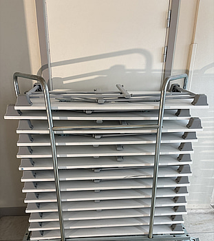 13 st. Konferensbord inkl. vagn