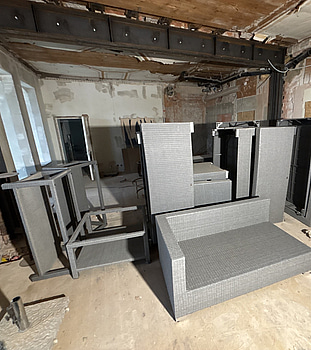 Parti med utomhusmöbler Brafab