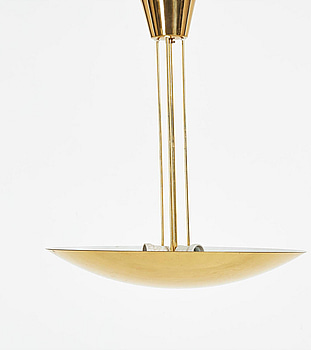 Taklampa  J.T KALMÁR, modell 7026, mässing, 3 ljuskällor