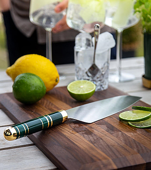 2 st. Kockkniv Bon Centuri Chefs Knife, 20 cm, Saint Marquis green.