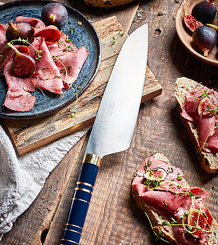 2 st. Kockkniv Bon Centuri Chefs Knife, 20 cm, Marine blue.