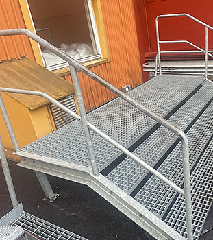 Plattformtrappa galvaniserad, industriell