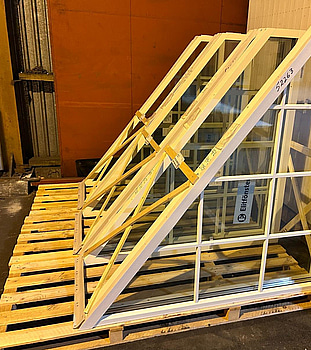 2 st. Fast vinklade fönster Elitfönster Flexibel, vit