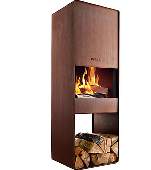 Eldstad Eva solo FireBox garden wood burner. Ord. pris inkl. moms: ca 11 999 kr.