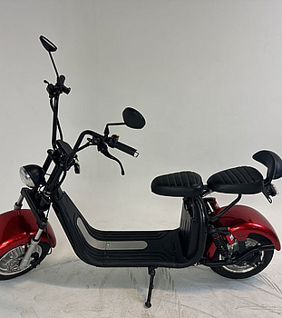 Elscooter Fat Tire Citycoco, röd