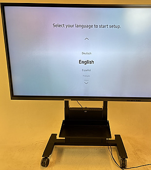 Skärm Samsung Flip, WM85R 85 tum touchskärm inkl. TV-ställ på hjul