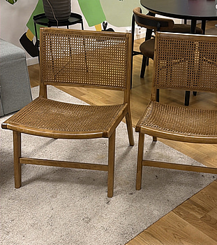 Rottingstolar i trä, par