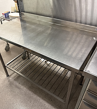 Rostfri diskbänk | 120x65x89 cm