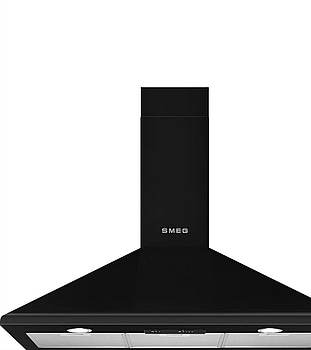 Köksfläkt Smeg, väggmonterad, 600 mm, Svart, Victoria, KSED65NEE