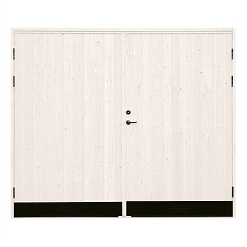 GARAGEPORT VIBOSTUGAN TÄT 10° 25X21 MED KARM, GRUNDMÅLAD