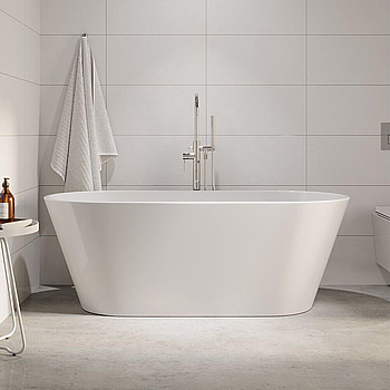 BADKAR RIVA EMMA FRISTÅENDE 160CM VIT