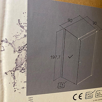 DUSCHDÖRR CAMARGUE VAL RAK 90 CM, KROM KLART GLAS 6MM