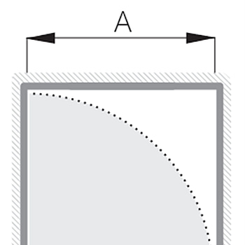 1 pall | 14 st - Rak Duschdörr - Nischdörr Alterna Lusso 80 cm