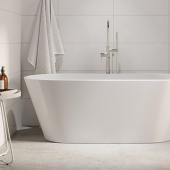 BADKAR RIVA EMMA FRISTÅENDE 150CM VIT