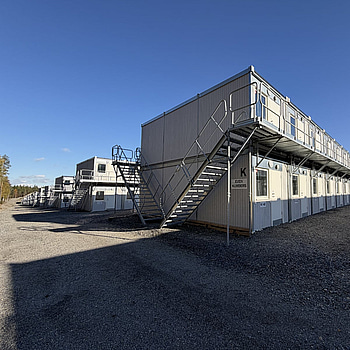 40 st Bodar med 2 lägenheter i varje (Modulby) - Etablering K (40 modular units with 2 apartments in each – Block K)