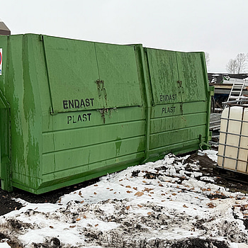 Sopcontainer med krok, grön