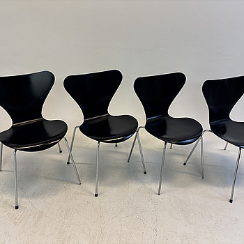 4 st. Stolar Stolar Fritz Hansen, ”Sjuan” Arne Jacobsen