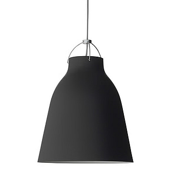 Taklampa Fritz hansen, Caravaggio P3, matt svart. Ord. pris inkl. moms: ca 9199 kr.