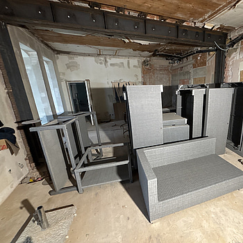 Parti med utomhusmöbler Brafab