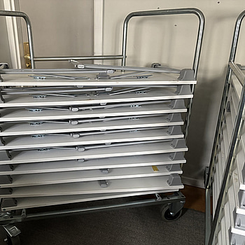 10 st. Konferensbord Elj, ihopfällbara inkl. vagn