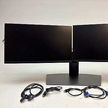 2 st. Datorskärmar Dell P2422H inkl. stativ