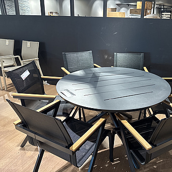 Alma matbord Ø120 cm inkl. 6 st stolar, Venture Home