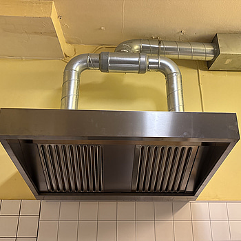 Rostfri fläktkåpa | 120x90x45 cm