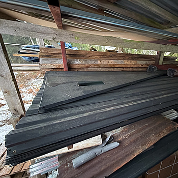 Plåtskjul 6×3 m. komplett byggsats, galvaniserat stål