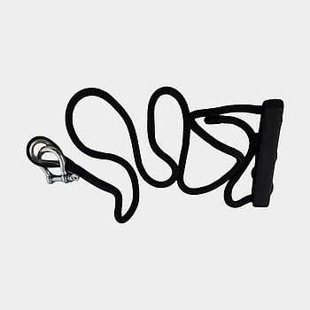 6 st. Förtöjningslina Robline, med förtöjningsfjäder, kaus och schackel, ø12, 2,5m, svart, spliced eye.