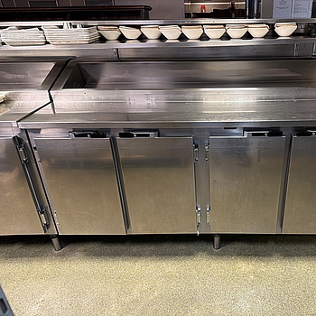 Rostfri kylbänk med kylränna, KEMA