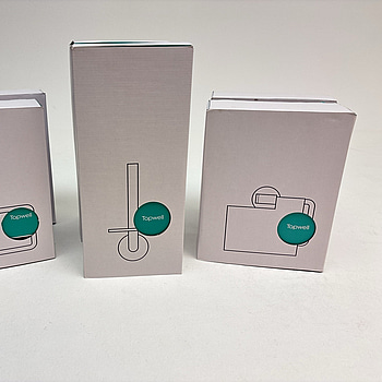 Parti med badrumstillbehör Tapwell, Ascot grey