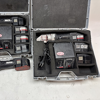 3 st. Plåtsax Dräco inkl. laddare och batteri