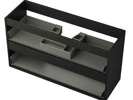 Tvättställsskåp Camargue Skärgård Grund Svart, 100 cm