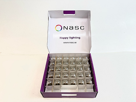 120 st. LED-lampor Nasc, mini globe 1w, B22, Filament, 60 lm