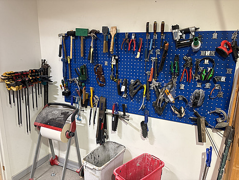 Parti med diverse verktyg