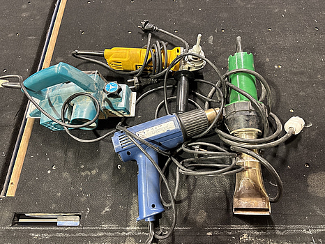 Parti med diverse verktyg