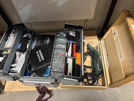 Parti med diverse verktyg