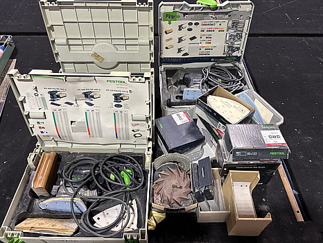 Parti med diverse slipverktyg, Festool