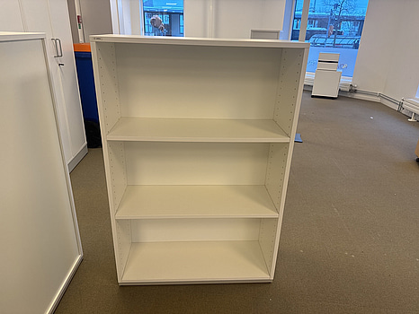 4 st. bokhyllor Edsbyn, vita, 119,5x80x30 cm