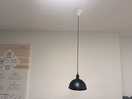 Takhängande lampa Søren Rose Studio, Ø 25 cm, mattsvart