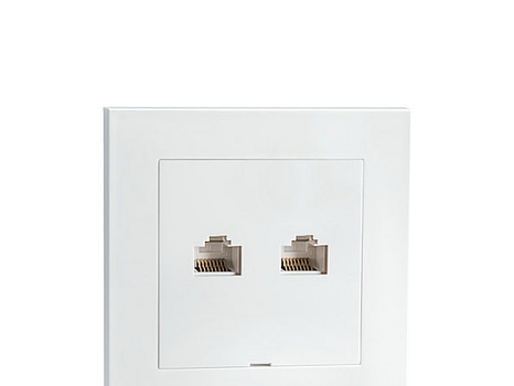 6 st. MODULÄR UTTAG 2XRJ 45 CAT6 INFÄLLD VIT