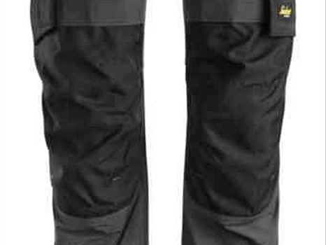 MIDJEBYXA SNICKERS 6208 M.GRÅ\/, SVART STRETCH LW HF STL. 124