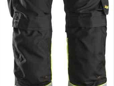 MIDJEBYXA SNICKERS 6233 SVART/GUL VARSEL KL1 AW HF STL. 120