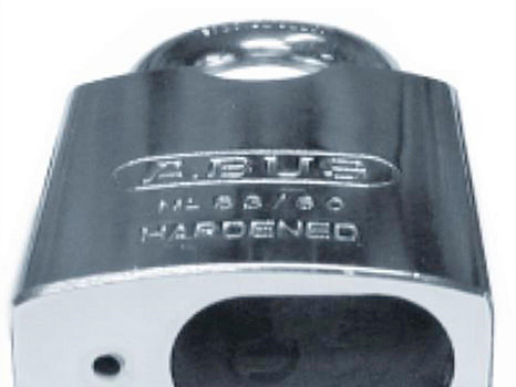 2 st. HÄNGLÅS ABUS 83\/60 KL3 GR4, UTAN OVAL CYLINDER