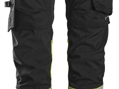 MIDJEBYXA SNICKERS 6334 SVART/GUL VARSEL KL1, STL. 96