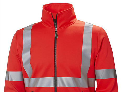 SWEATSHIRT HH 79112-160 RÖD, ADDVIS ZIP, STL. L